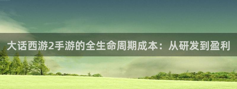 极悦娱乐网页：大话西游2手游的全生命周期成本：从研发到盈利